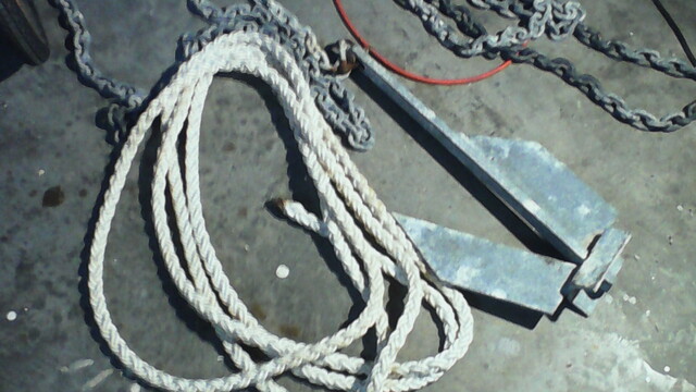 Ancre et Ligne mouillage pour bateau jusqu'à 7,5 m